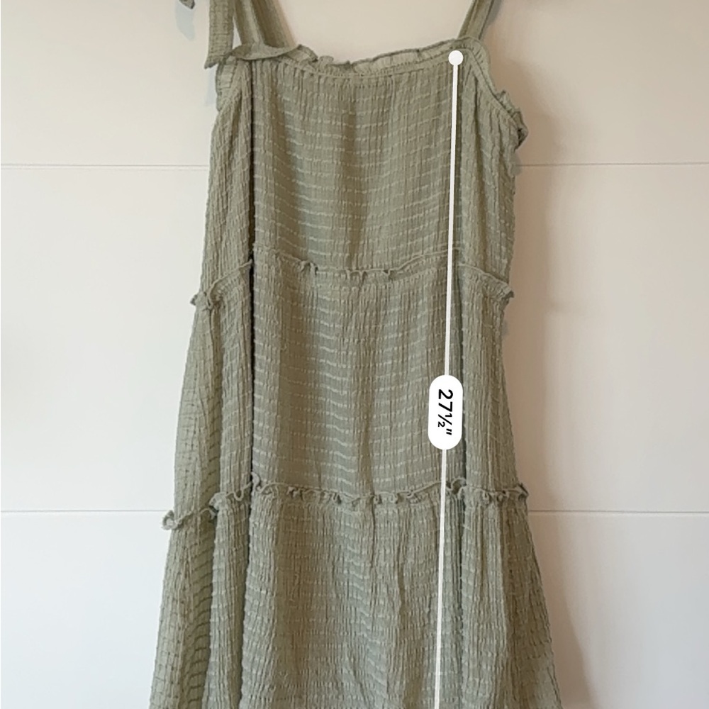 Altar'd State Sage Green Tiered Dress